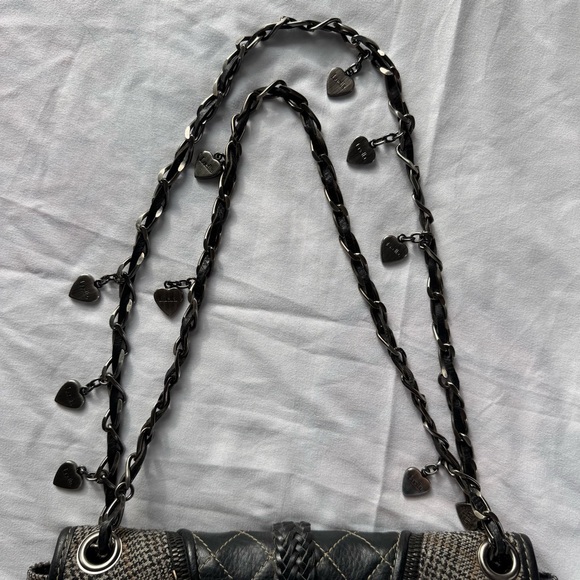 Luella Vintage Two-Way Chain Strap Tweed Handbag - Picture 4 of 6